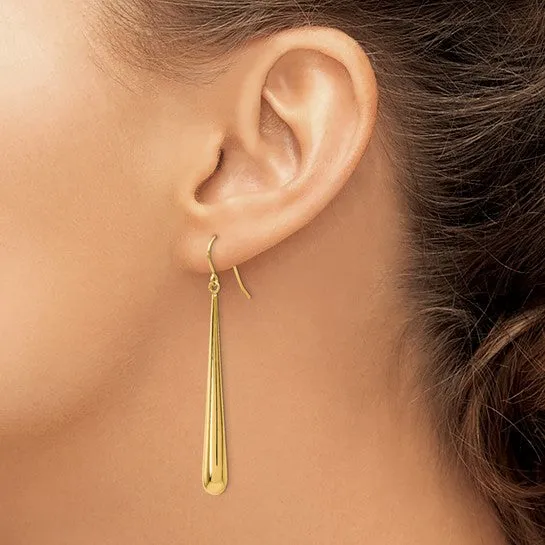 14K Polished Shepherd Hook Earrings