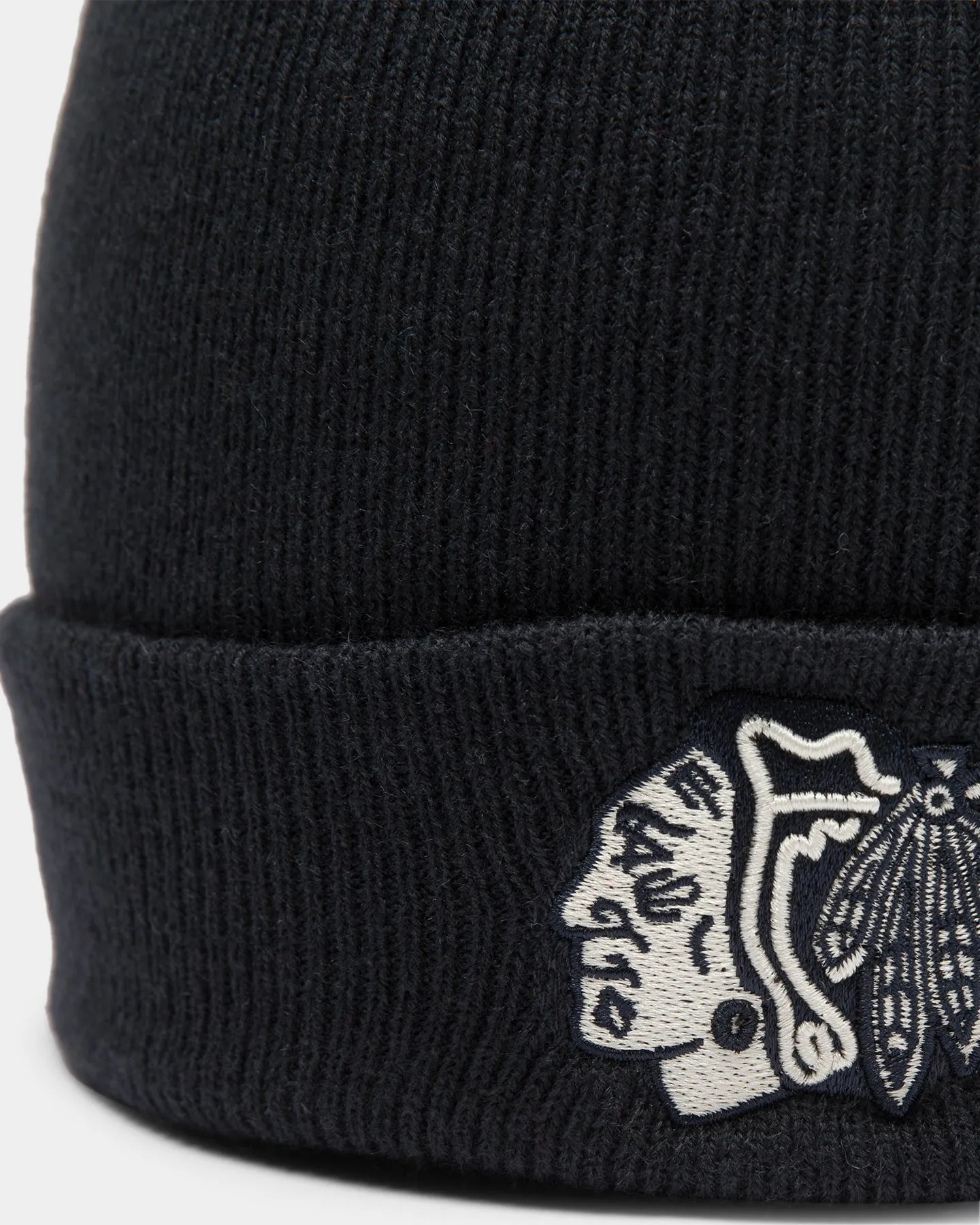 47 Brand Blackhawks Raised Cuff Knit Navy
