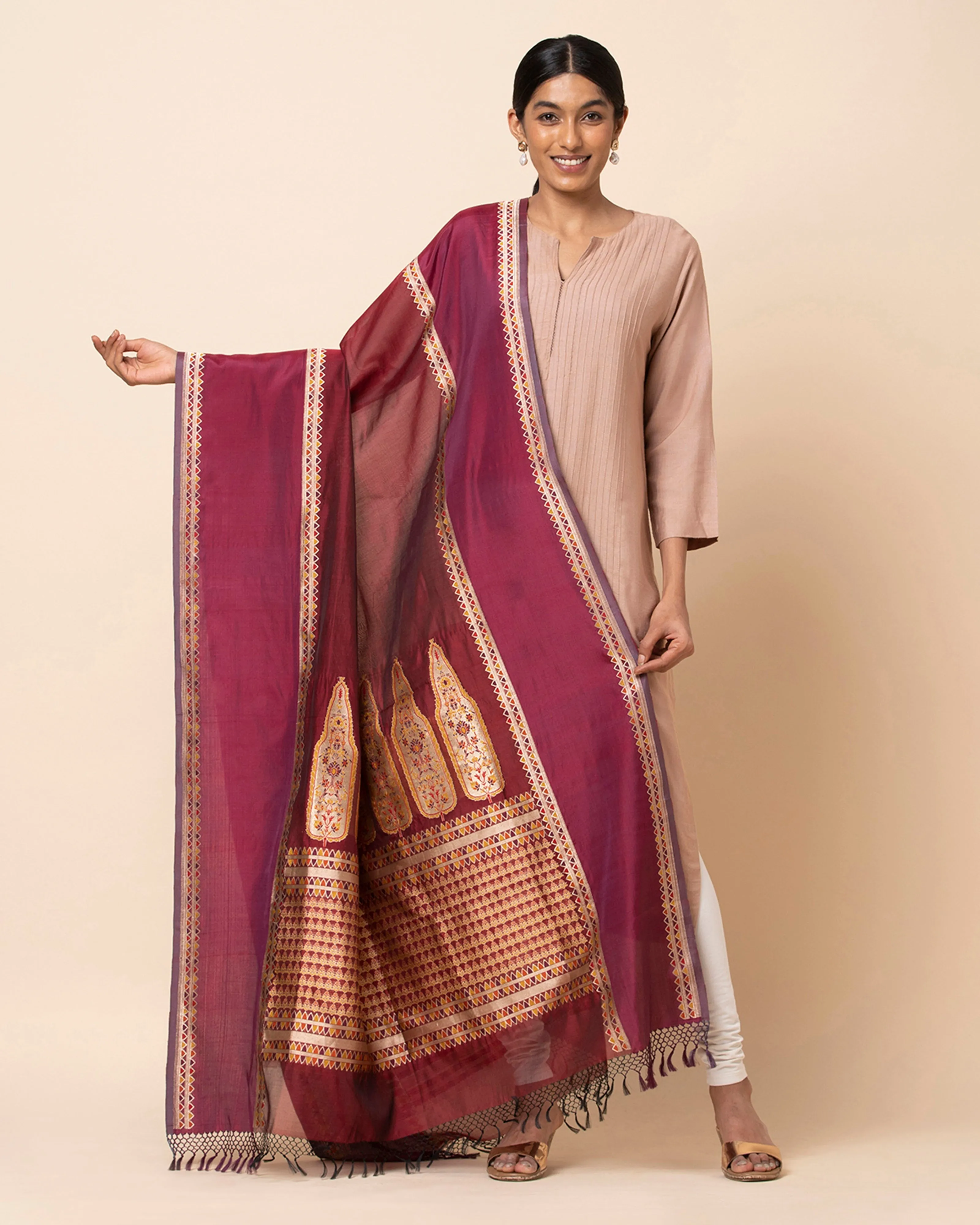 Abeer Kadwa Silk Cotton Dupatta