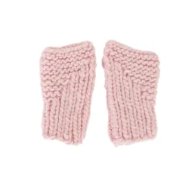 Acorn Journey Fingerless Mittens - Pink