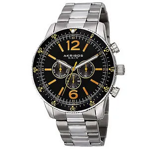 Akribos Xxiv Black Dial Multi-function Men's Watch AK768SSB