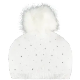 AW21 Little A Dee Angel White Pom Pom Knitted Hat