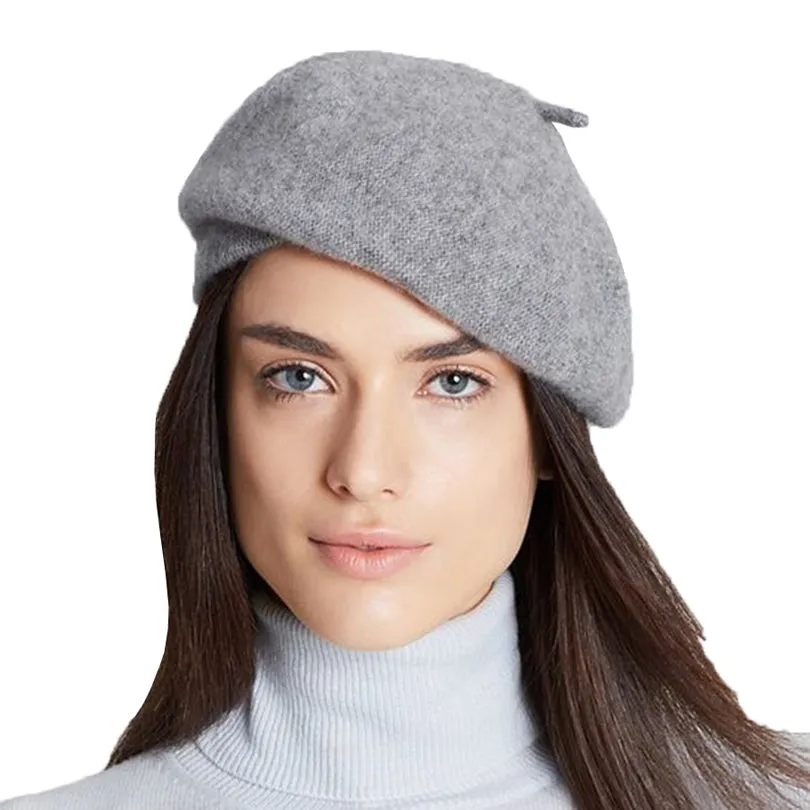 AWAYTR Women's Hat Fashion Women Beret Cap Winter Warm Wool Hats Casual French Artist Beanie Hat Cap Headwear Fall Berets