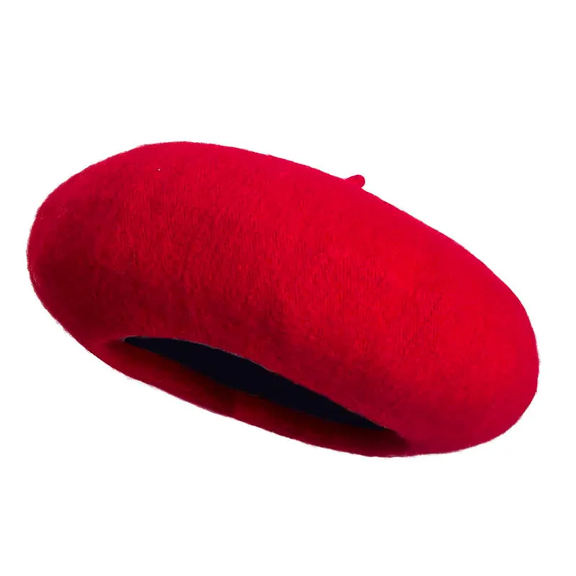 AWAYTR Women's Hat Fashion Women Beret Cap Winter Warm Wool Hats Casual French Artist Beanie Hat Cap Headwear Fall Berets