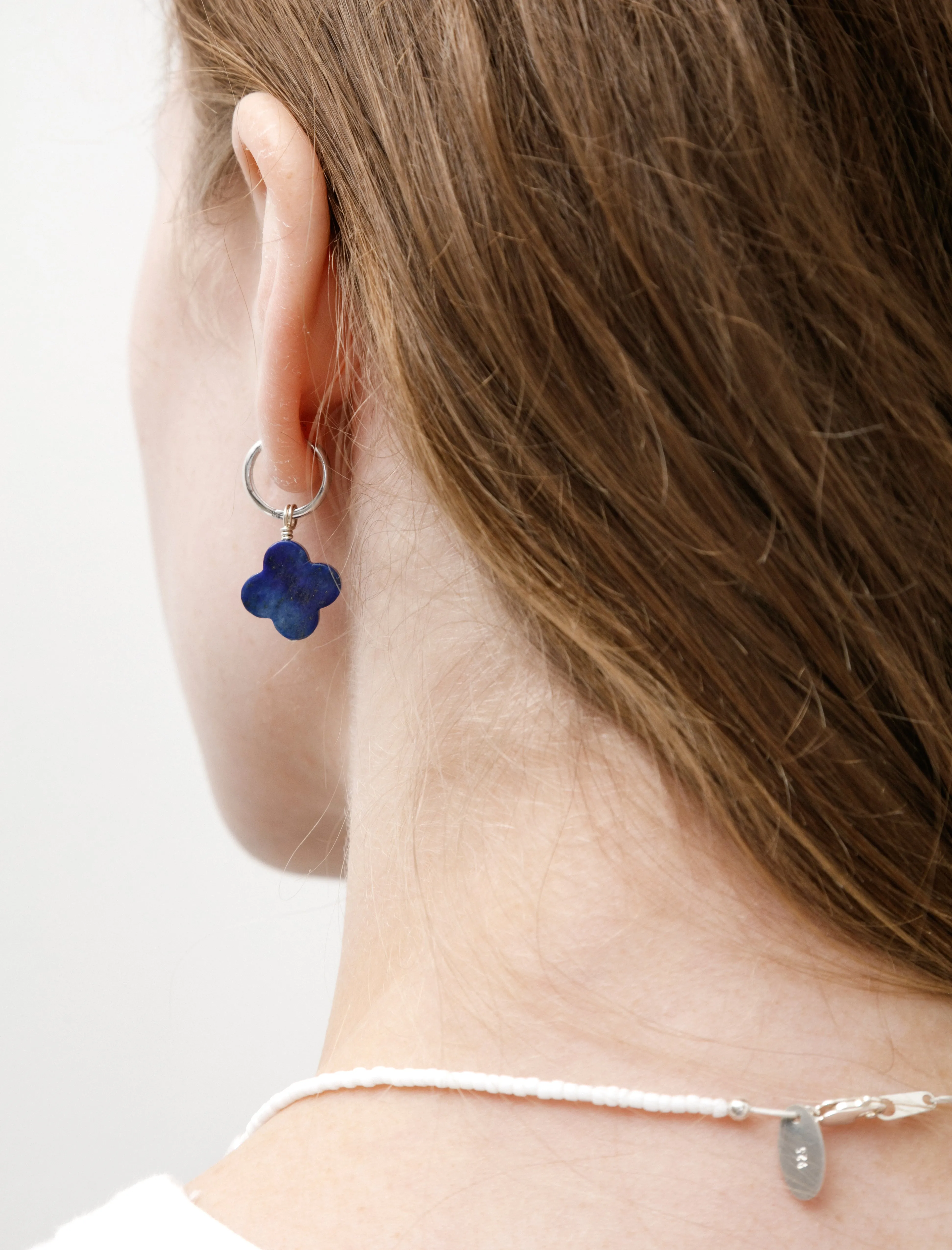 Baba Earrings Lapis/Silver