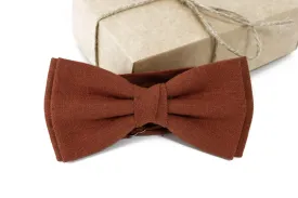 Butterfly mens bow tie in Rust color Designer bow ties Mens Handkerchief
