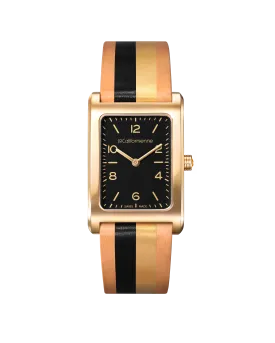 Daybreak Watch in Black and Gold
