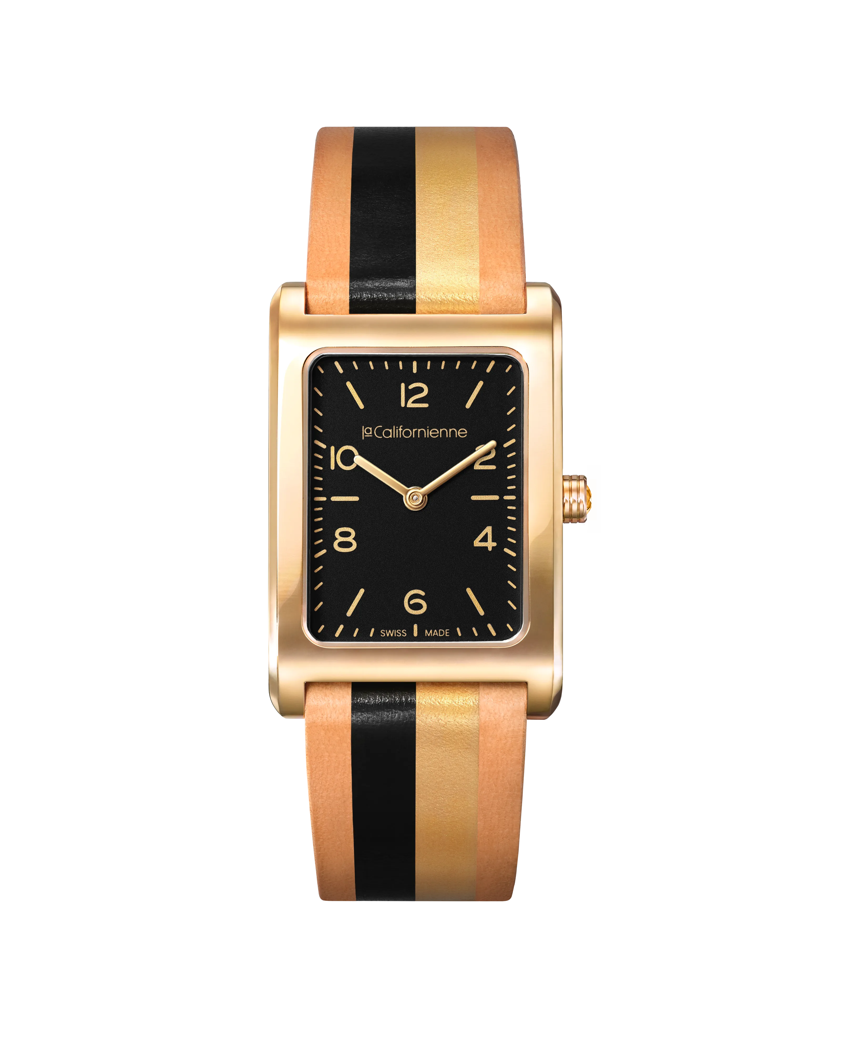 Daybreak Watch in Black and Gold
