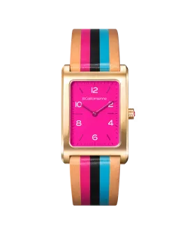 Daybreak Watch in Fuchsia, Teal and Black