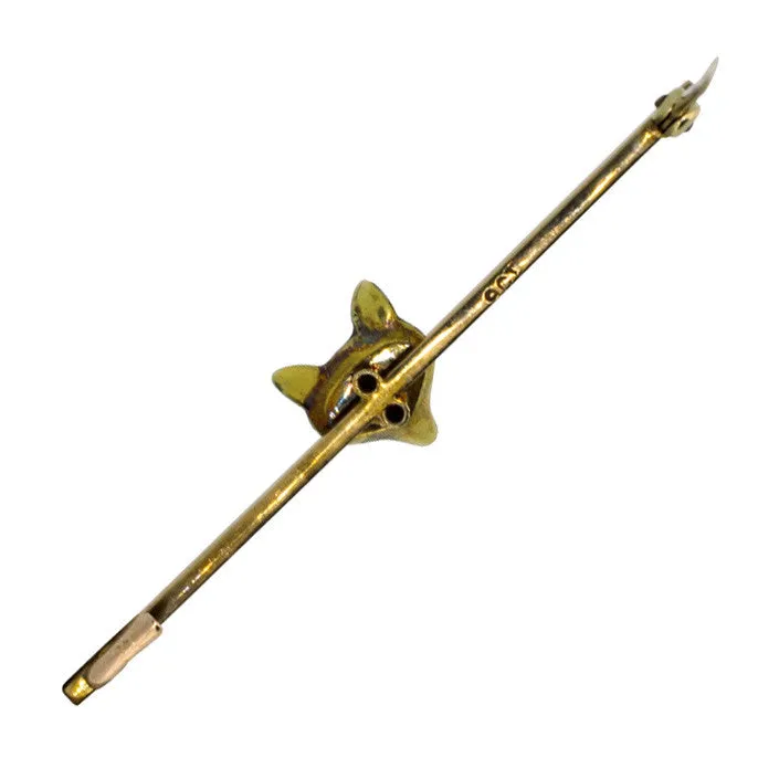Enamel Fox Head Stock Pin