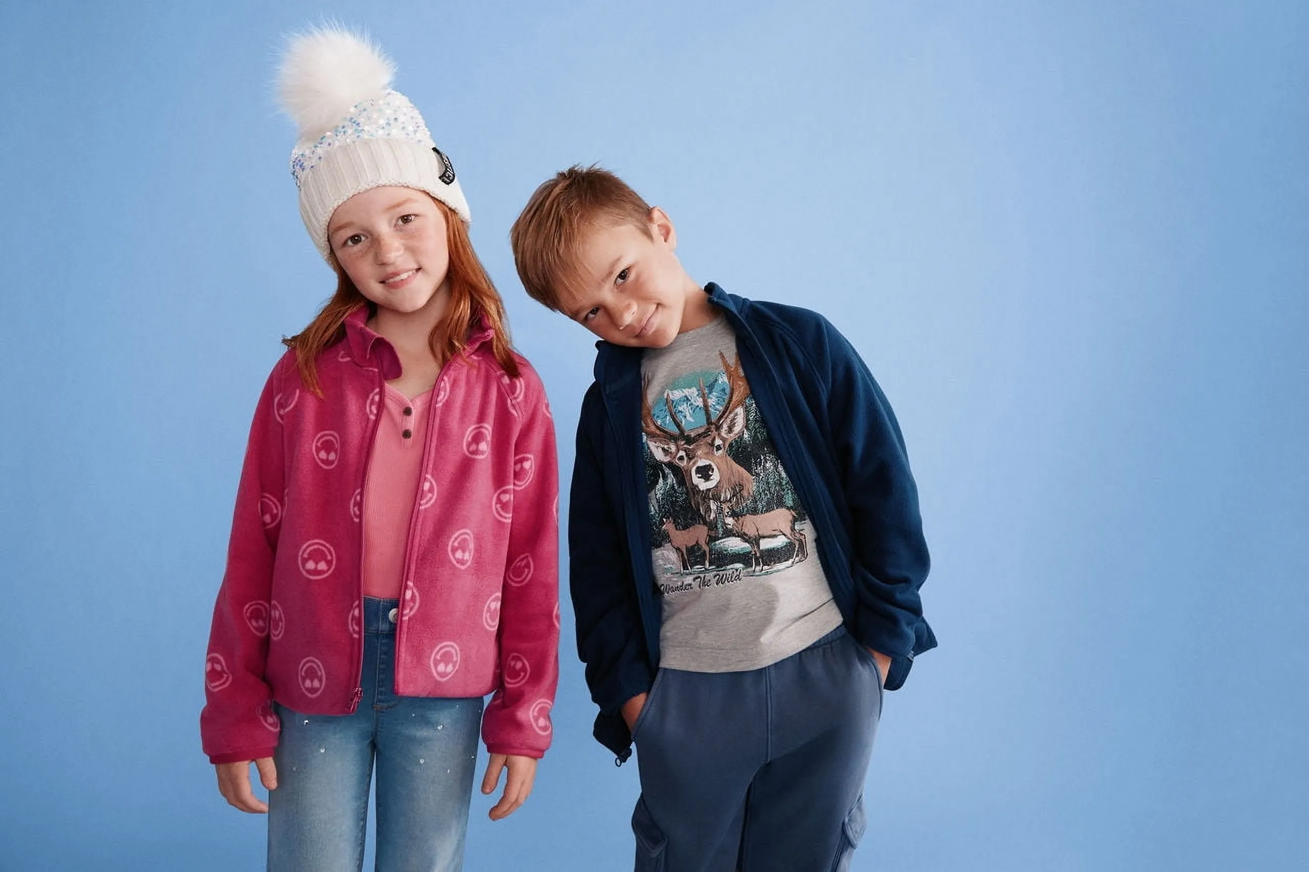 Justice Girls Sequin Beanie Hat with Pom and Gloves, 2-Piece Set, Aqua