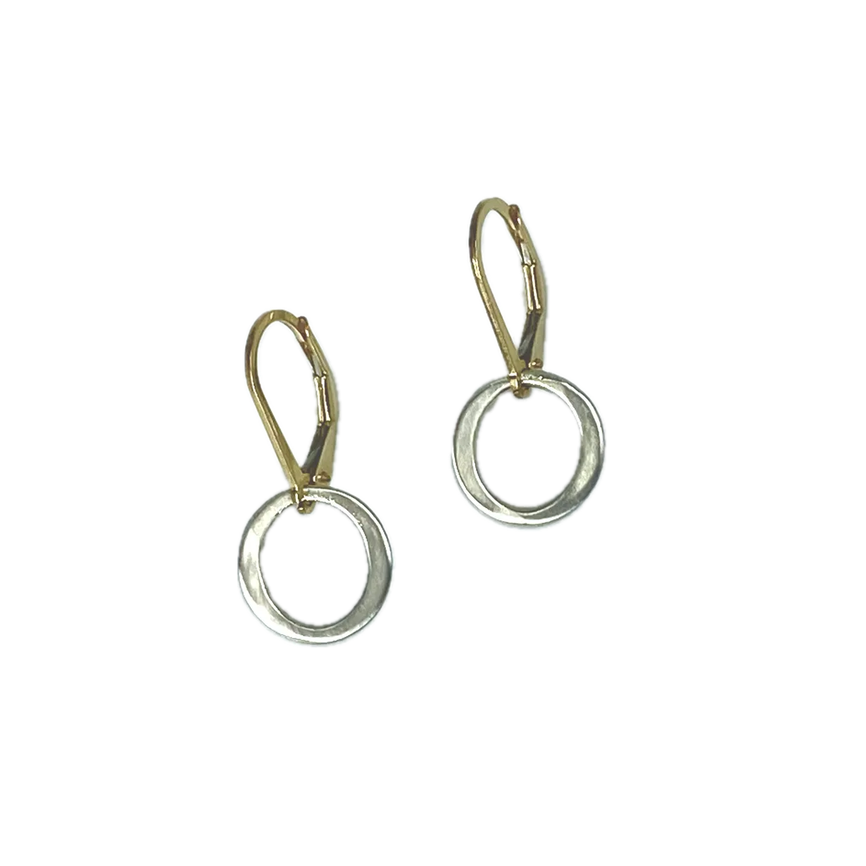 Kai Petite Earrings Gold Filled Leverbacks - Mixed Metal