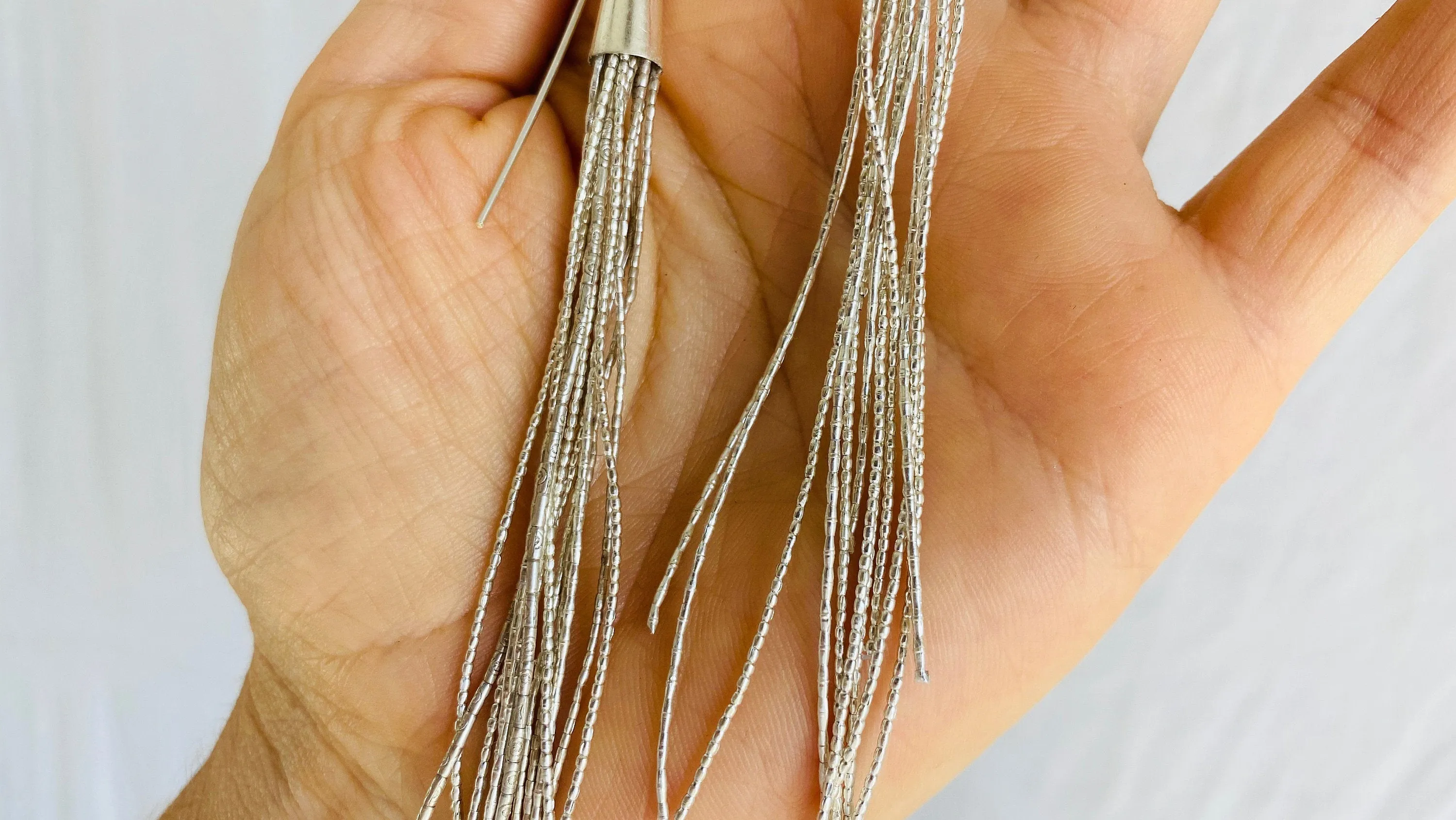Long Liquid Silver Earrings. .99 Silver