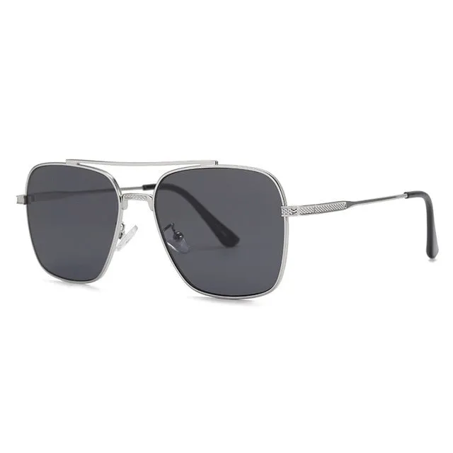 Men Fashion Rectangle Aviator Sunglasses
