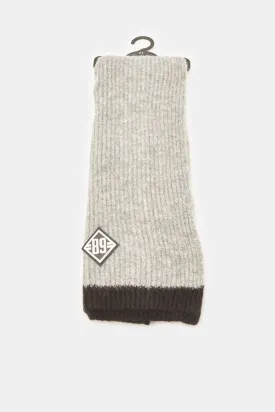 Men Grey Knitted Scarf