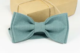 Mint grey bow ties for men | Mint grey wedding bow tie