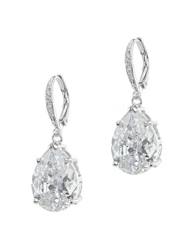 Pear CZ Drop Earrings