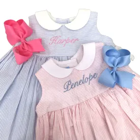 Peter Pan Seersucker Stripe Sundress