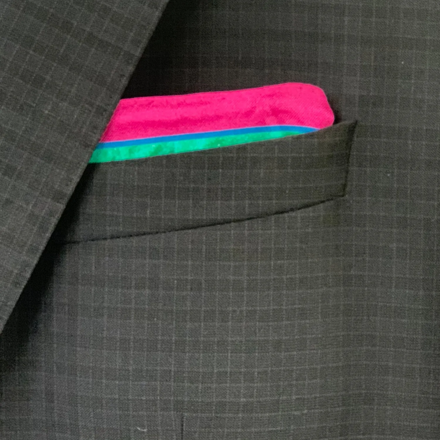 Rainbow Bridge - Blue Silk Pocket Square